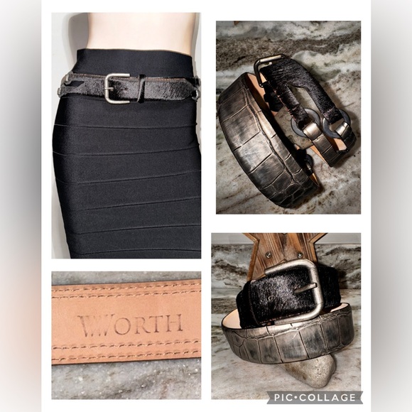 Worth | Accessories | Worth Black Calf Hair Metallic  display picture 2